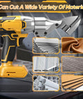 Heavy Duty Cordless Metal Shears Cuts Through Iron Like Butter Ripping Steel Fast Pro Grade 133 Ft Lbs Torque Brushless Motor 360 Pivoting Head.
