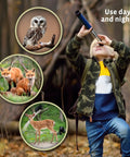 Discovery Telescope For Beginners With 12x Magnification, Portable Refractor For Land And Night Sky Observation, Ideal Kids Telescope To See The Moon, Planets, Wildlife, And Backyard Adventures With Easy Setup, child using blue telescope outdoors