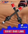 Front Sway Bar End Link Kit for Ram 1500 2006-2018 4WD and Ram Classic 2019-2024 Replaces OE 5170290AB AC AD with OE Style Front Stabilizer Link and Upgraded PU Bushing, 1 Pair Heavy Duty Design For Long Lasting Performance. Pair of black sway bar links with red PU bushings for Ram 1500 4WD.