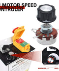 Rotary Potentiometer 4.7K Ohm 2W Linear Taper With A03 Control Knob on DC motor speed controller for CJ-0618 lathe