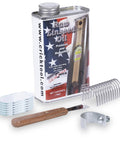 Masonry Level Care Kit To Keep Your Level In Top Shape With 6 Lenses 12 Lens Caps Cap Removal Tool Linseed Oil And Hanging Hook Assembled In USA Ships Fast: 1 pint oil, caps, tool