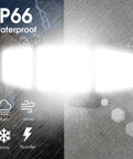 LED Outdoor Flood Light 120W 12000 Lumens IP66 Waterproof Security Floodlight, 4500K Warm White showcasing weather resistance