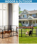 Heavy Duty Dog Playpen 32 Inch Indoor Outdoor With 16 Panels, Portable Metal Exercise Pen With Door, Foldable Puppy Fence