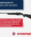 177 Caliber CO2 Semi Auto Air Rifle With 12 Shot Magazine And 780 FPS Black Finish Rifled Barrel for target practice