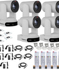 5 Pack Move 4K PTZ Camera Package Delivers Badass 30x Zoom And Auto Tracking Action White Bundle With 5 Wall Mounts