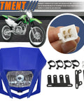 Dirt Bike Beefy Halogen Headlight Front Headlamp Kit for Enduro and Supermoto with components, close-up on connector