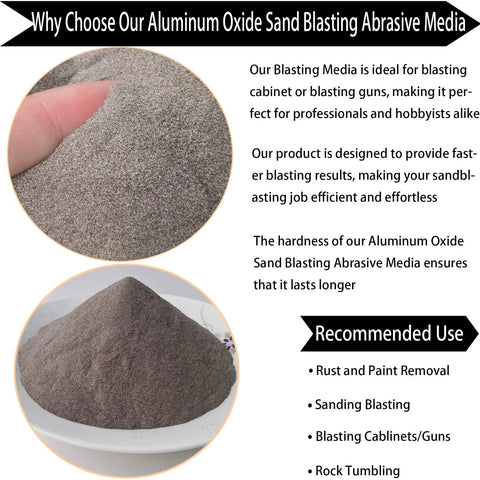 Six Pounds Of 100 Grit Aluminum Oxide Sand Blasting Abrasive Media For Cabinets And Guns, Virgin Brown Pro Grade Material