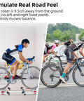 Indoor Bike Roller Trainer With Parabolic Rollers Ride Ready Adjustable Foldable Aluminum Stand For Mountain And Road Bikes