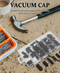 Top Notch 80 Piece Vacuum Caps Kit With Sturdy Black Rubber Screw Hole Covers For Automotive Hose Ends, Devices, Cameras, And Phones Easy Install Versatile Protection Plug Set, black caps in organizer