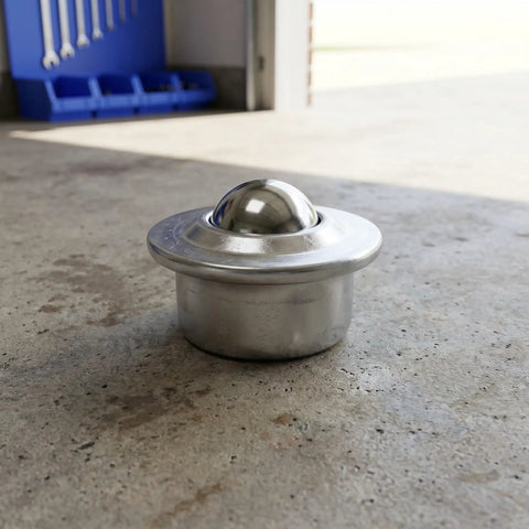 Six Pack Stainless Steel Ball Transfer Units With Omnidirectional Roller Bearings And Casters For Heavy Duty Load Handling on floor