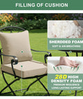 Outdoor Chair Cushions Set Of 4 Cozy Waterproof Backrest And Deep Seat Cushions For Patio Furniture Replacement With Removable Covers 24 By 24 Inch Cream Ideal For Patio Sofas And Outdoor Chairs