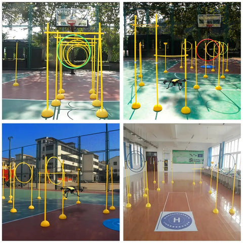 Drone Racing Obstacle Course Kit For Indoor And Outdoor Flight DIY Modular Obstacle Set Made From Lightweight PVC Eye Catching Colors