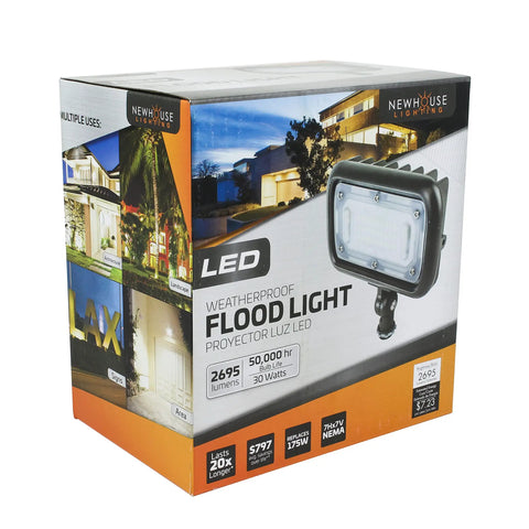 Box of Two Pack LED Wall Wash Flood Light Set Outdoor 30W Die Cast Aluminum Bronze Weatherproof Landscape Lighting with image