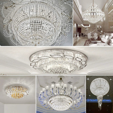 Collection of elegant chandeliers showcasing G9 LED Light Bulb Bi Pin Base 6000K Daylight, 4W, 360 degree beam lighting