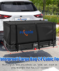 Foldable Hitch Mount Cargo Carrier Basket With 60 Inch Long By 21.5 Inch Wide By 6 Inch High Frame on SUV