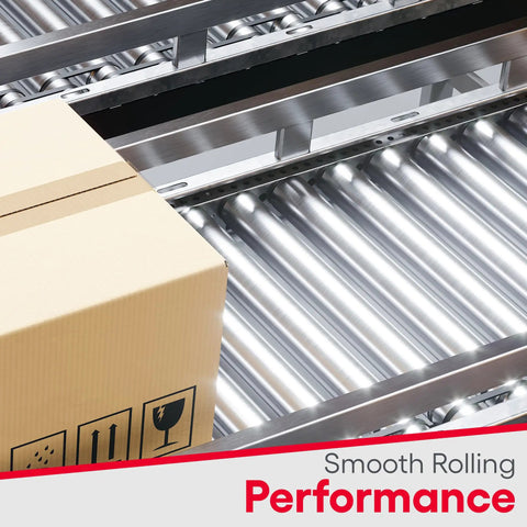 Box on Heavy Duty Conveyor Replacement Roller 1.9 Inch Diameter 21 In BF Galvanized Steel Rollers for material handling