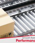 Box on Heavy Duty 1.9 Inch Diameter Conveyor Roller 15 Inch Length 5 Pack Galvanized Steel Workhorse for belt handling