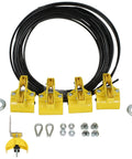 KH Industries festoon stretch wire kit, 20 ft length, includes black wire with yellow clamps and assorted hardware