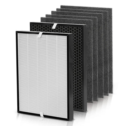 Premium Replacement Filters For Air 220 And Air 320 Purifier with True HEPA, pre-filter, activated carbon and 4 pre-filters shown