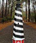 Super Dope DIY Cape Hatteras Lawn Lighthouse Building Plans Six Foot striped lighthouse model in a forest setting.