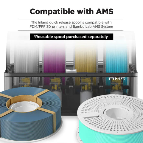 Pro Grade Reusable 3D Printing Filament Spool For Spoolless Plastic Refills Compatible With Bambu Lab AMS Heavy Duty Seamless Loading Replacement Reel No Fuss Setup