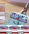 Upgrade High Torque Vacuum Head For Dyson V10 V11 V15 SV12 SV14 SV15 SV17 SV22 SV27 SV28 SV47 Models With Anti Tangle 55 Vanes