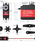 Diagram of 20Kg Digital RC Servo Motor With Metal Gear Waterproof High Torque For One Eighth And One Tenth Scale RC Cars And Robots DS3218 270 Degree Control Aluminum Gear With Double Ball Bearings