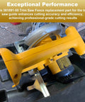 Heavy Duty Rip Fence Guide For Circular Saws Built Tough As Nails And Rock Solid For Pinpoint Alignment Heavy Saw Jig Accessory with yellow handle.