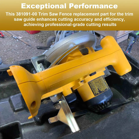Heavy Duty Rip Fence Guide For Circular Saws Built Tough As Nails And Rock Solid For Pinpoint Alignment Heavy Saw Jig Accessory with yellow handle.