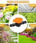12 Pack Drip Irrigation Barbed Shut Off Valves For 1/2 Inch Tubing Fits 1/2 And 5/8 Inch Drip Tubing (.580-.620 ID) with garden usage