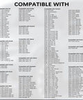 Compatible vehicles list for M14x1.5 Magnetic Oil Drain Plug Kit With Copper Gasket And Washers shown in text matrix