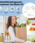 Condenser Fan Motor Kit For Fridge DIY Friendly Easy Install Includes Fan Motor Blade Wire Harness And Screws Replaces AP4318657