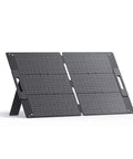 100W Foldable Solar Panel For Solar Generator And Camping Gear With Adjustable Kickstands, standing open on white background