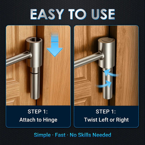 Upgraded Heavy Duty Steel Double Ended Door Hinge Adjustment Wrench Fits Standard Round Bolts And Flag Hinges Two Pack attached to door hinge with instructions.