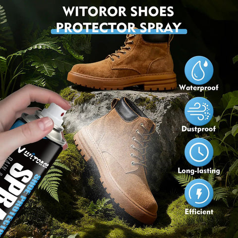 Hand spraying Waterproof Shoe Protector Spray With Nano Protection For Rain And Stain, A Real Game Changer For Suede Sneaker Nubuck