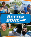 Collage of people using Medium Boat Deck Brush with Heavy Duty Marine Head, Eight Inch Bristles and Bumper