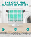 Indoor Dryer Vent Kit For Electric Dryers No Water No Mess Energy Saver With Safety Vent Flap Easy Installation And Maintenance Made In USA