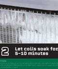 Foaming Coil Cleaner application on HVAC condenser coils showing deep foaming action to lift heavy grime.