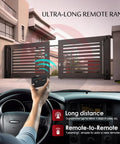 Person using 2 Pack 5 Button Gate Opener Remote Transmitter Long Range Up To 1000 Feet No Aim Needed With Wide Compatibility For DS1U DD2U