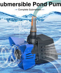 Beefy 3200 GPH Submersible Pond Pump With 200W 33 Feet Power Cord in action underwater for ponds and fountains