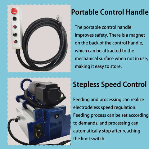 HayWHNKN portable control handle and blue stepless speed control unit with coiled cable, two items