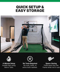 Side Barriers For Home And Pro Series Golf Nets, indoor setup with black sandbags, Made In USA, net not included