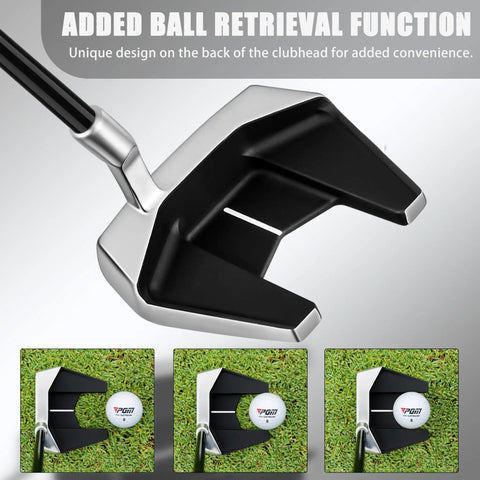 Standing Putter For Men 34 Inch with low CG and high forgiveness, alignment aid, stable stance golf club, 380g head, ball retrieval