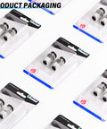 Packaging of Male Straight Push To Connect Fittings Three Eighths Inch Tube Outer Diameter One Quarter Inch NPT Thread Copper And Plastic Pack Of Two
