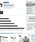 Oil Rubbed Bronze Cabinet Pull Monument Collection illustration with product variations and sizes