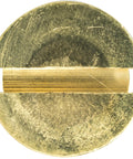 Top Shelf Solid Brass Flat Head Wood Screws #5 X 1/2 Inch With Traditional Slotted Drive, round head detail view.