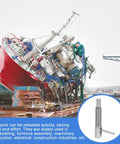 Heavy Duty Retractable Indexing Plunger Pin M8 Threaded Stainless Steel Spring Loaded Latch Telescopic Locking Bolt on shipbuilding site.