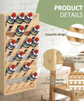 6 Tier Wall Mount Can Rack For 24 Spray Paint Or Lube Cans, Wood Shelf Organizer, Pine Wood Construction, holding spray cans