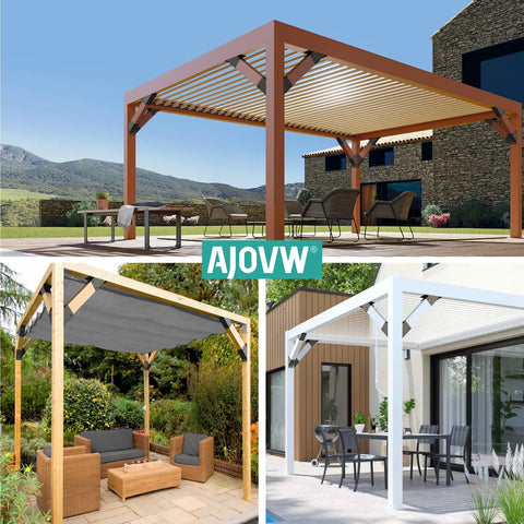 4 Pack Pergola Angle Brackets For 4x4 Wood Posts 3.5x3.5 Actual Size One Piece 45 Degree Heavy Duty Brackets For Gazebos Decks Patios Sheds Garages And Other Outdoor Structures