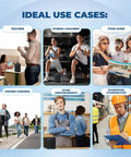 Image of multiple use cases for a Wireless Voice Amplifier With Microphone For Teachers And Public Speaking Portable 15W PA System.